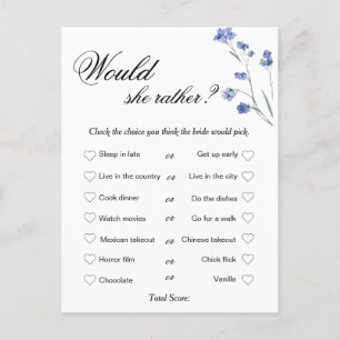 モダンな結婚前お茶会ゲーム 誰が花嫁を知っている? ポストカード