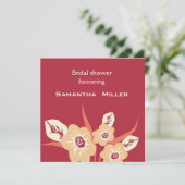 モダンな結婚前のお祝い招待状::レッド 招待状 (スタンド正面)