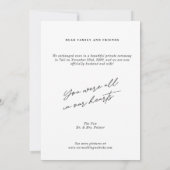 モダンな結婚報告カード (裏面)
