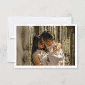 モダンな結婚式にぴったりな白のRSVP QRコードカード 出欠カード (裏面)