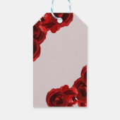 モダンな結婚式にぴったりな、カーキ色とバラ色の水彩ローズ ギフトタグ (裏面)