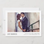 モダンな結婚式のお知らせ 案内状 (正面)