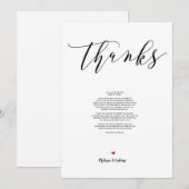 モダンな結婚式のお礼カード 招待状 (正面/裏面)