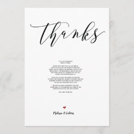 モダンな結婚式のお礼カード 招待状