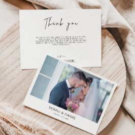 モダンな結婚式のお礼カード 招待状