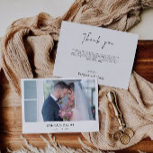 モダンな結婚式のお礼カード 招待状