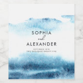 モダンな結婚式のためのワインボトルラベル ワインラベル (シングルラベル)