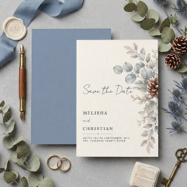 モダンな結婚式のためのSave the Dateカード セーブザデート