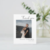 モダンな結婚式のイケてるサンクスカード 写真入り 招待状 (スタンド正面)