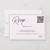 モダンな結婚式のウェブサイト | RSVP QRコード。 (正面)
