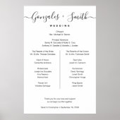 モダンな結婚式のウェルカムサイン ポスター (正面)
