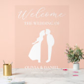 モダンな結婚式のウェルカムボード アクリルサイン (ウェディング)