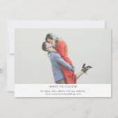 モダンな結婚式のエレガントなアーチ写真 セーブザデート (裏面)