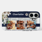 モダンな結婚式のカップル写真のオーダーメイドフラワー Case-Mate iPhoneケース (裏面 (横))