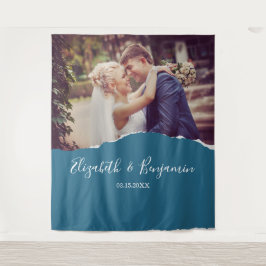 モダンな結婚式のカップル写真撮影用背景 タペストリー