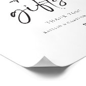 モダンな結婚式のカード&ギフトサイン ミニマル ポスター (角)