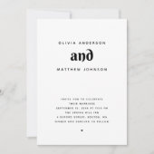 モダンな結婚式のシンプルな写真 | ミニマリスト ウェディング 招待状 (正面)