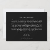 モダンな結婚式のスクリプト 2枚の写真 サンクスカード サンキューカード (裏面)