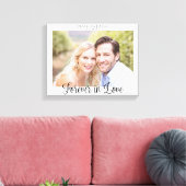 モダンな結婚式のタイポグラフィ 永遠の愛の写真 キャンバスプリント (インサイチュ (リビング))