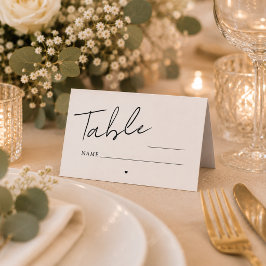 モダンな結婚式のテーブルナンバー プレイスカード