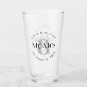 モダンな結婚式のデコレーション Mr & Mrs ID887 タンブラーグラス (正面)