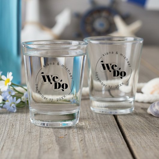 モダンな結婚式のデコレーション We Do ID887 ショットグラス