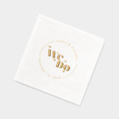 モダンな結婚式のデコレーションWe Do ID887 箔ナプキン (左)