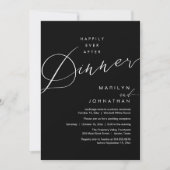 モダンな結婚式のハッピーエバーアフター・レセプション・ディナー 招待状 (正面)