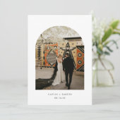 モダンな結婚式のフォトアーチ サンキューカード (スタンド正面)