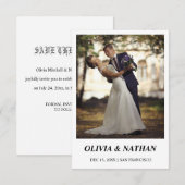 モダンな結婚式のフォトウェディングデザイン セーブザデート (正面/裏面)