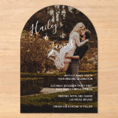 モダンな結婚式のフォトウェディング アクリル招待状 (正面)