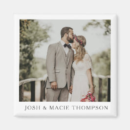モダンな結婚式のフォトカード マグネット