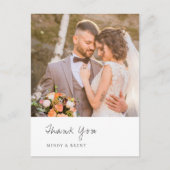モダンな結婚式のフォトギフトのお礼 ポストカード (正面)