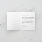 モダンな結婚式のフォトギフト サンキューカード (内部)