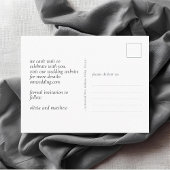 モダンな結婚式のフォトモノグラム ウェディング ポストカード