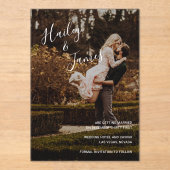 モダンな結婚式のフォト Save the Date アクリル招待状 (正面)