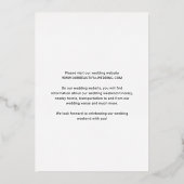 モダンな結婚式のフォト Save the Date 箔招待状 (裏面)
