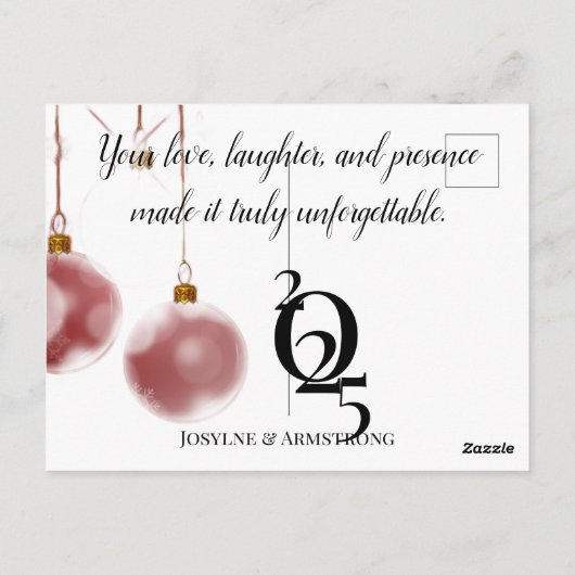 モダンな結婚式のポストカード ポストカード (裏面)