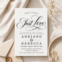 モダンな結婚式のミニマリスト Just Love