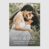 モダンな結婚式のミニマルな1枚の写真のマグネット (正面)