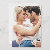 モダンな結婚式のリハーサルディナーと写真 招待状 (裏面)