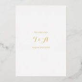 モダンな結婚式の予告状(実金箔押し) 箔招待状 (裏面)