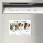 モダンな結婚式の事前お知らせカード マグネット (インサイチュ (食洗機))