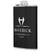 モダンな結婚式の仲人ギフト クラシックなブラックのウェディングギフト フラスク (左)