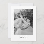 モダンな結婚式の写真の御礼カード サンキューカード (正面)
