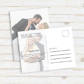 モダンな結婚式の写真の感謝カード ポストカード
