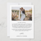 モダンな結婚式の写真コラージュ サンキューカード