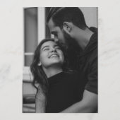 モダンな結婚式の写真招待状（セージグリーン） 招待状 (裏面)