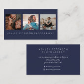 モダンな結婚式の写真撮影のミニマルなタイポグラフィ 名刺 (正面/裏面)