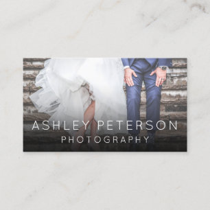 モダンな結婚式の写真撮影のミニマルなタイポグラフィ 名刺
